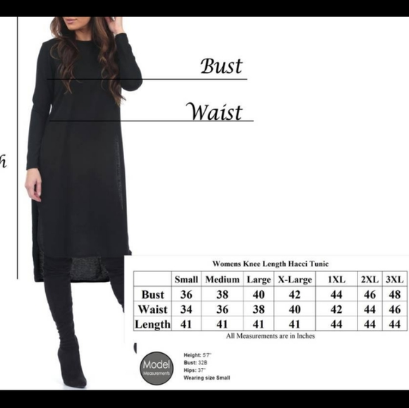 Plus Sz Knee Length Hacci Tunic w/ Fleece Leggings - Picture 2 of 3